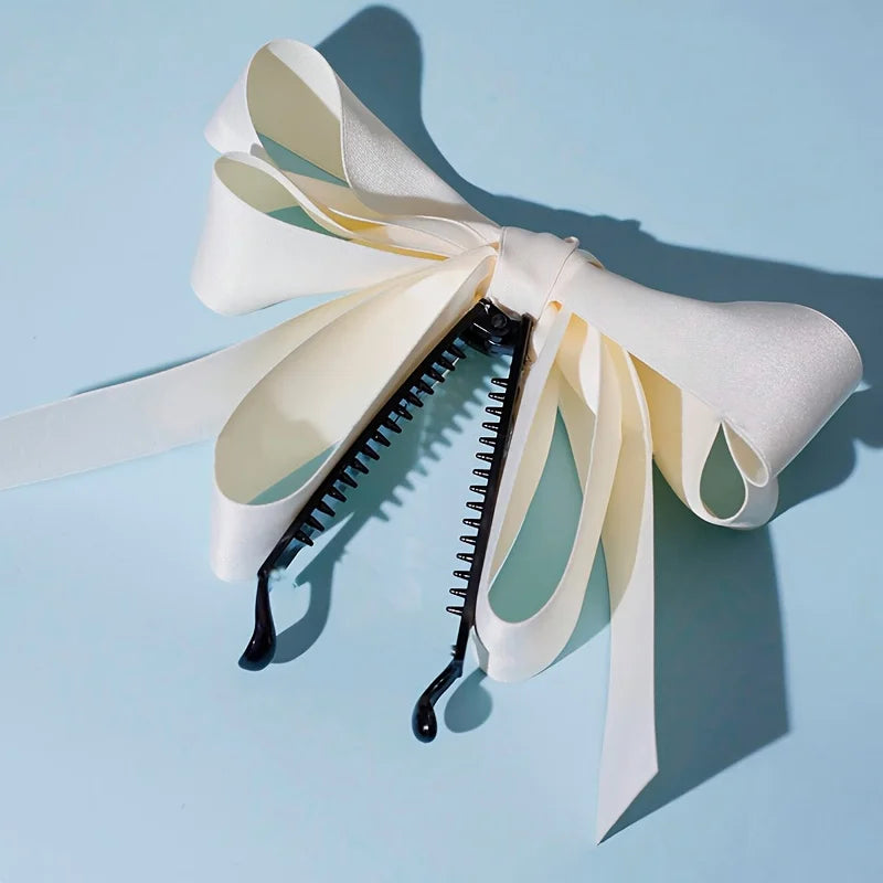 Satin Bow Hair Clips