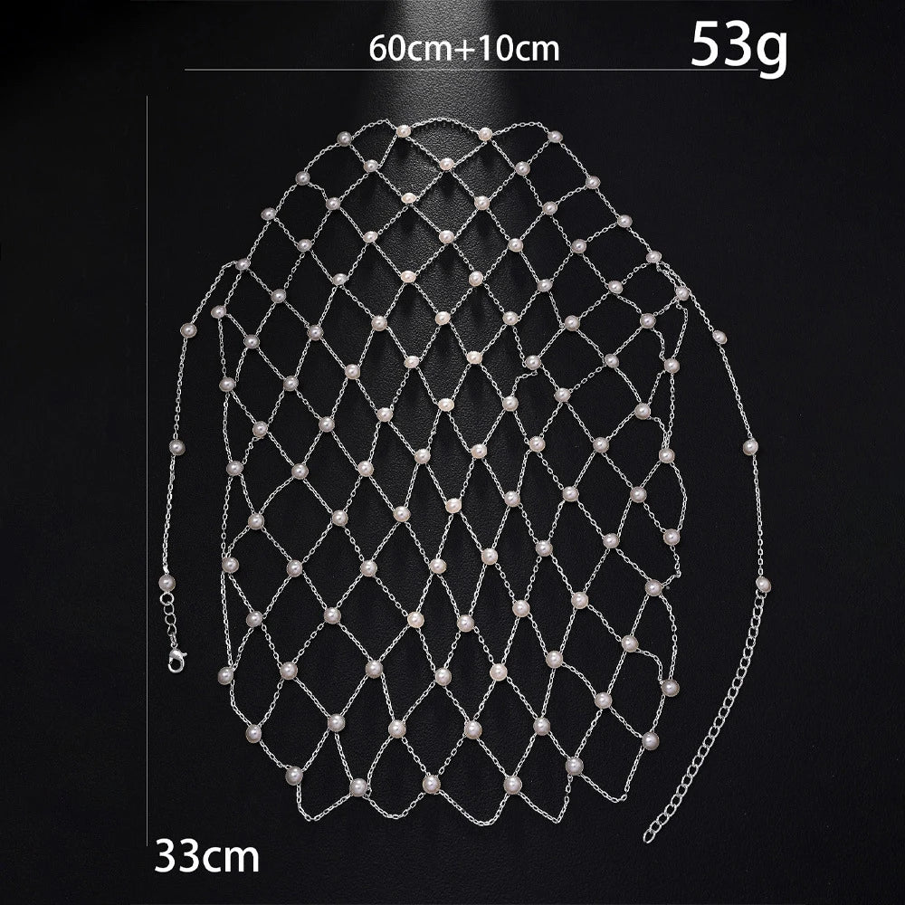 Pearl Mesh Bridal Headpiece