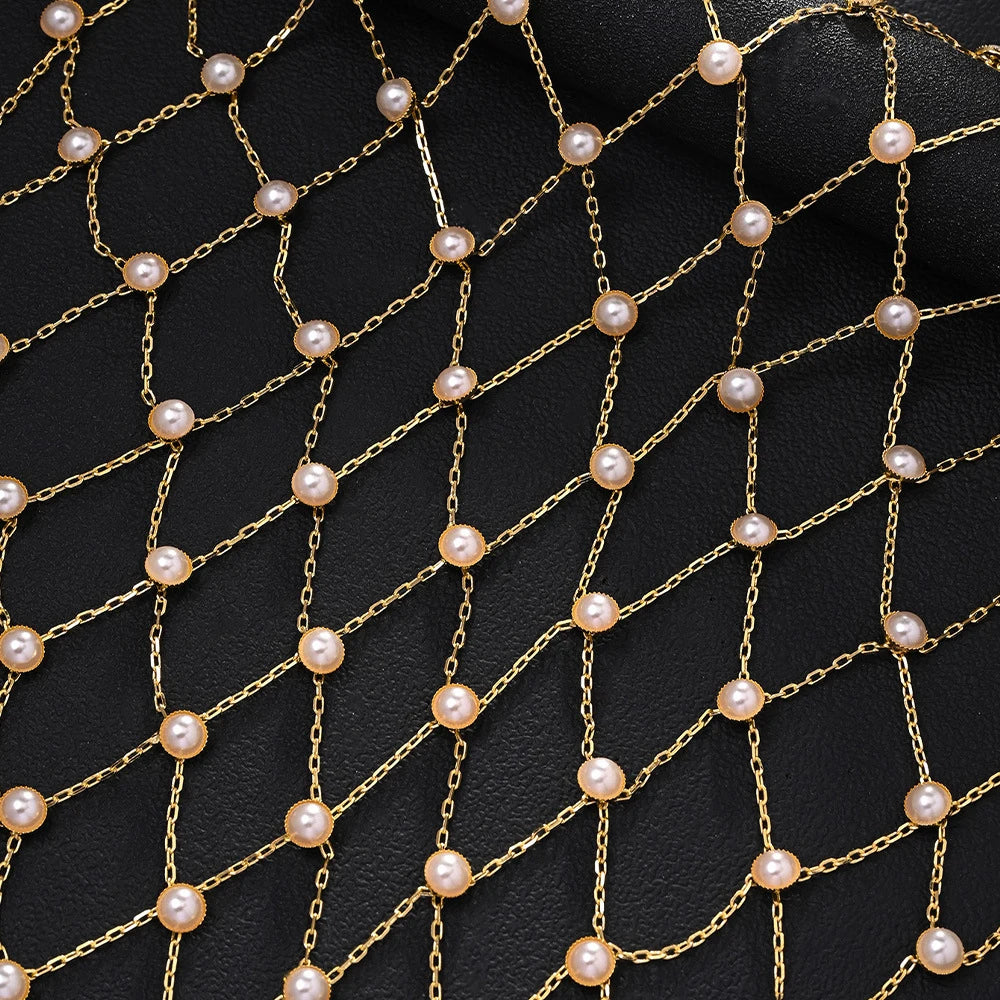 Pearl Mesh Bridal Headpiece