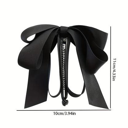 Satin Bow Hair Clips