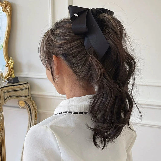 Satin Bow Hair Clips