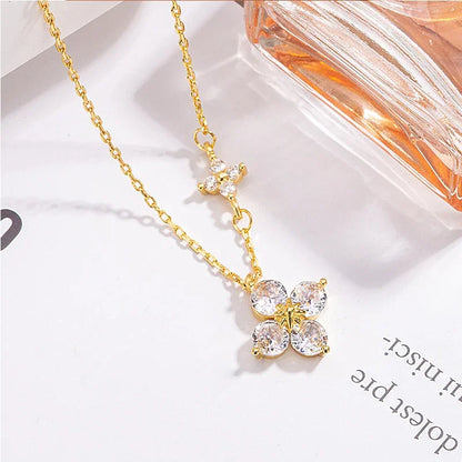 White Clover Pendant Necklace