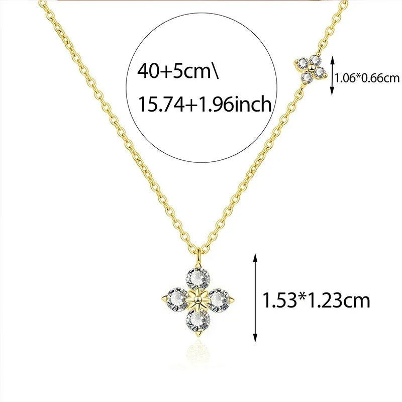 White Clover Pendant Necklace
