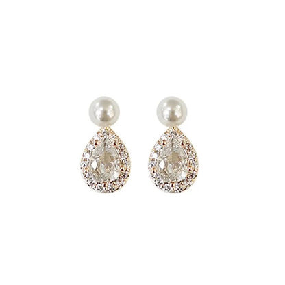 S925 Morning Dew Pearl Drop Earrings
