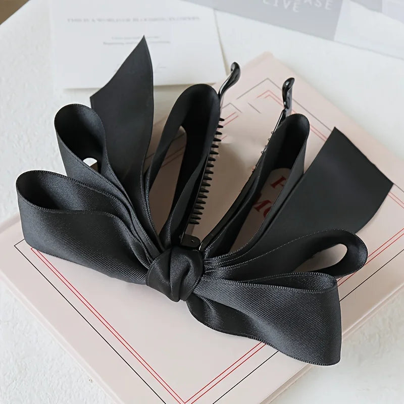 Satin Bow Hair Clips