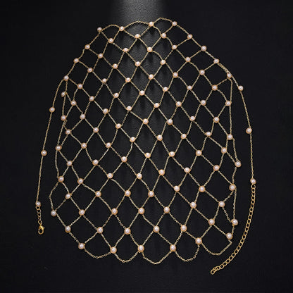 Pearl Mesh Bridal Headpiece
