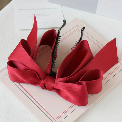 Satin Bow Hair Clips